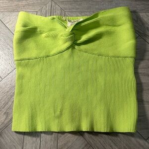 Vibrant Lime Green Women's Crop Top